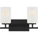 Carmine 2 Light 14 inch Matte Black Vanity Light Wall Light
