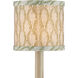 Plume Green and Ivory 5 inch Chandelier Shade