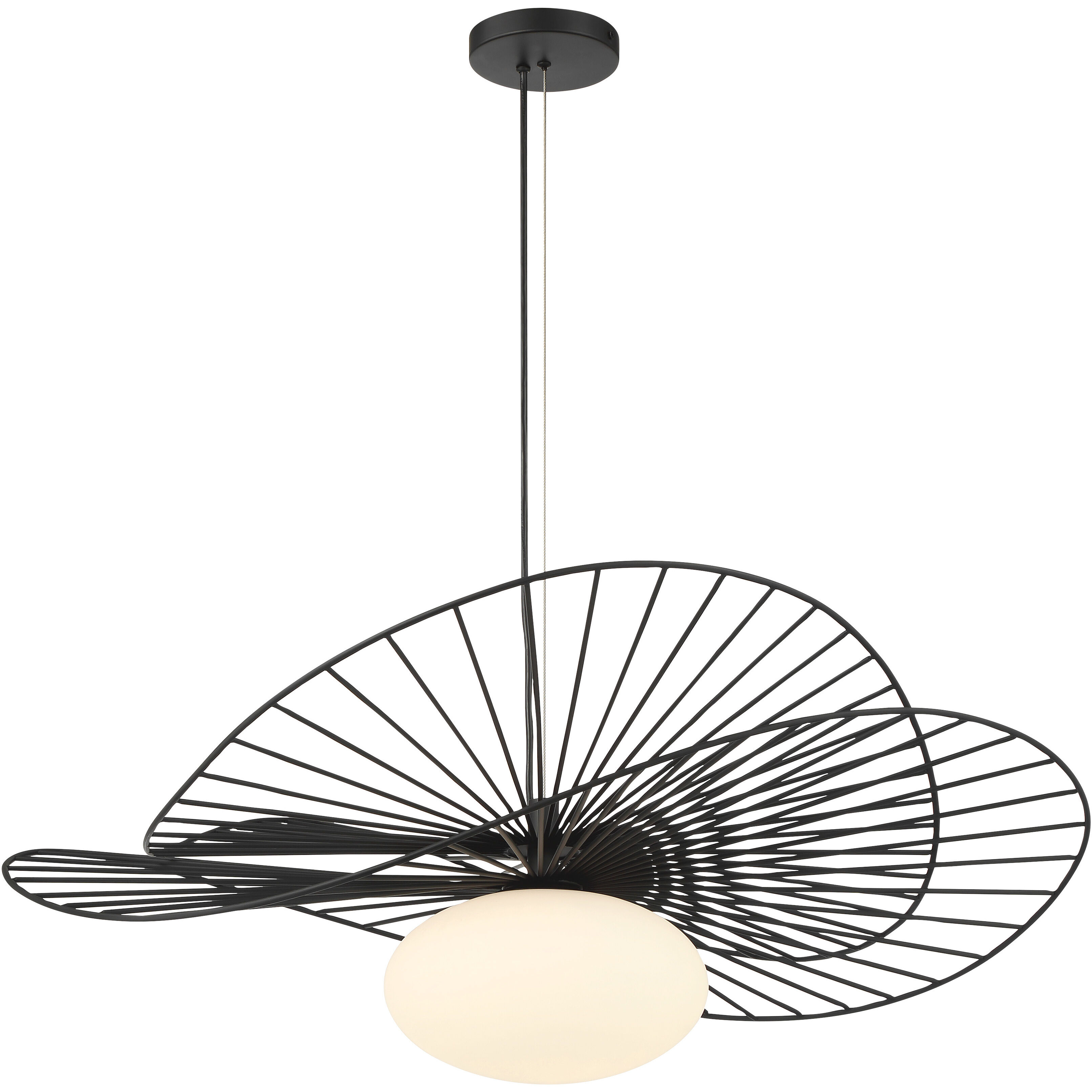 Langley 1 Light 32.25 inch Dark Matte Black Pendant Ceiling Light