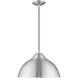Allison 1 Light 16 inch Brushed Aluminum Mini Pendant Ceiling Light
