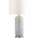 Ahrens 27 inch 100 watt Grey and White with Brushed Nickel Table Lamp Portable Light