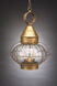 Onion 3 Light 15 inch Antique Copper Hanging Lantern Ceiling Light in Optic Glass, Candelabra