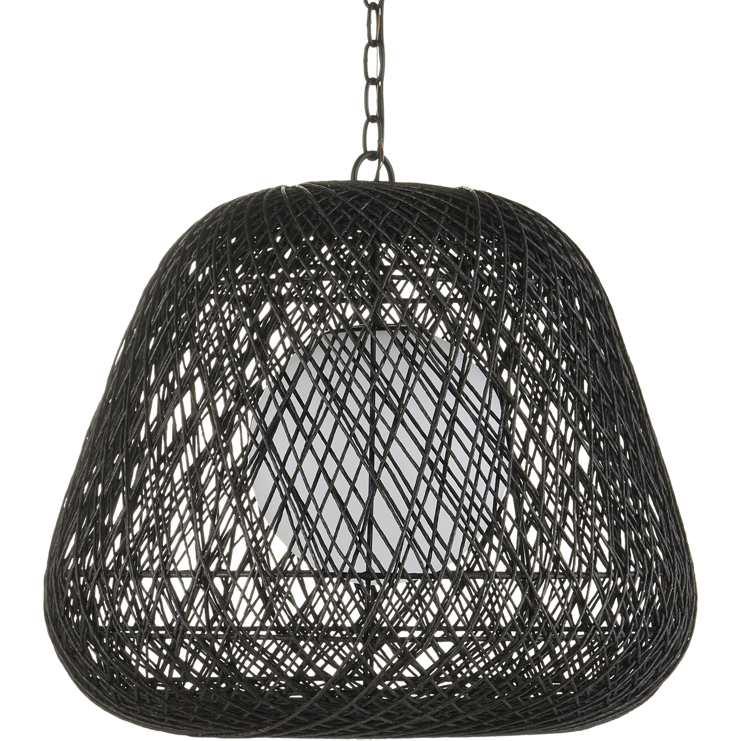Osbert 1 Light 21.75 inch Black/Satin Black/White Pendant Ceiling Light