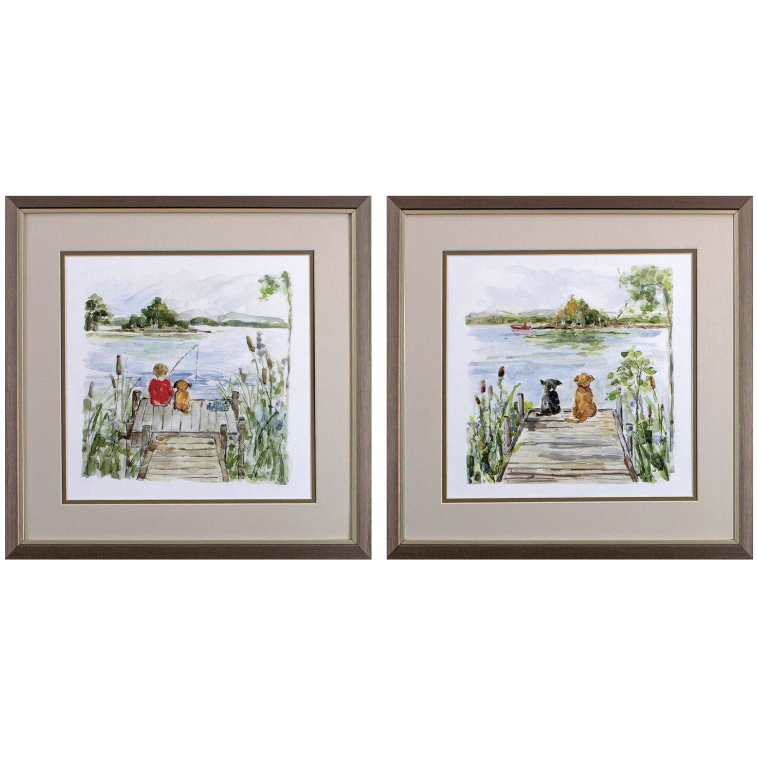 Waterside Green and Blue Framed Art, Propac