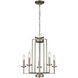 West End 5 Light 20 inch Brushed Nickel Chandelier Ceiling Light