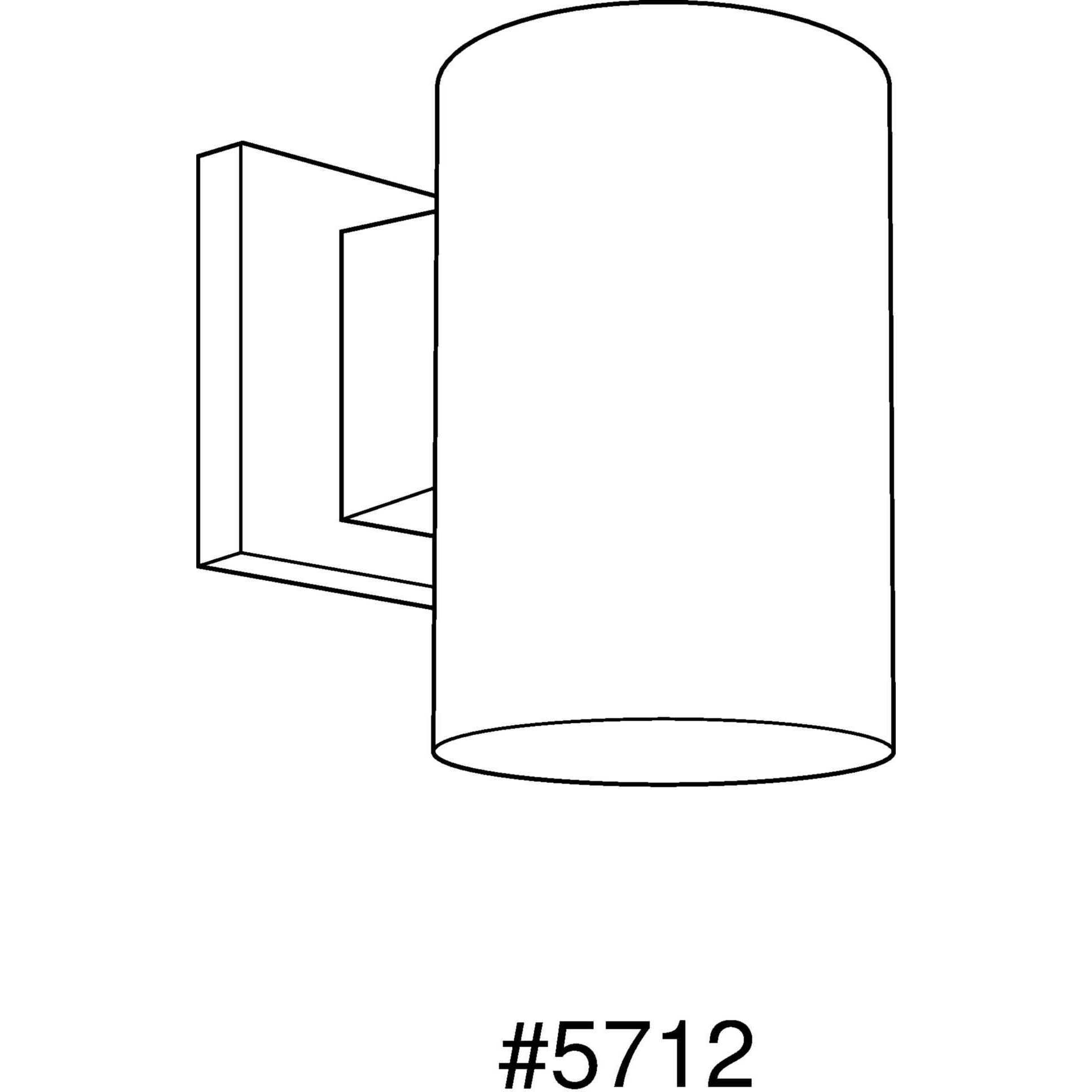 Cylinder Outdoor Wall Cylinder in Black
