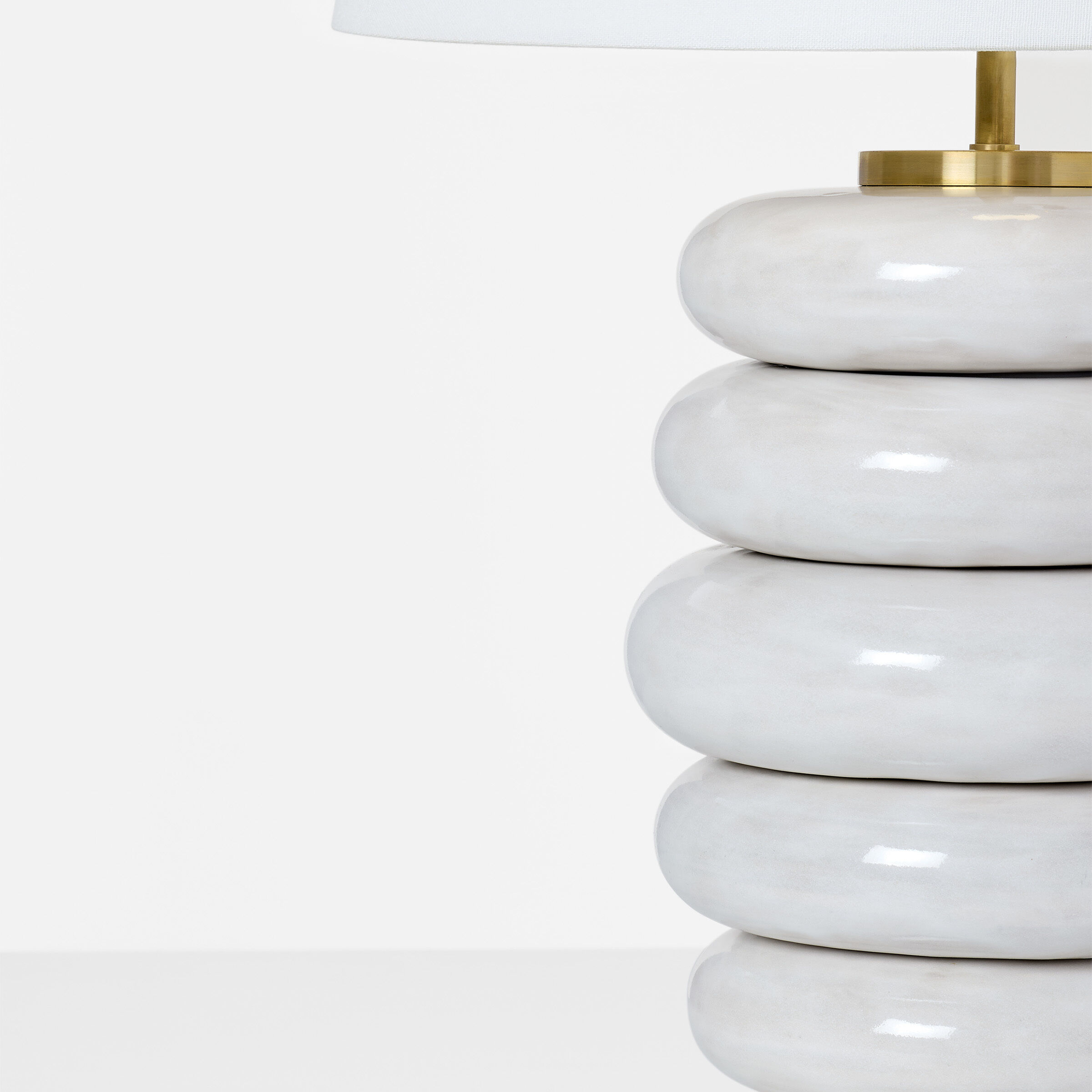 Kelly Wearstler Phoebe 28.5 inch 75 watt Antiqued White Ceramic Table Lamp Portable Light