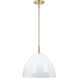 Biba 1 Light 15 inch Brushed Gold Pendant Ceiling Light