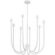 Dahlia LED 28 inch Plaster White Chandelier Ceiling Light