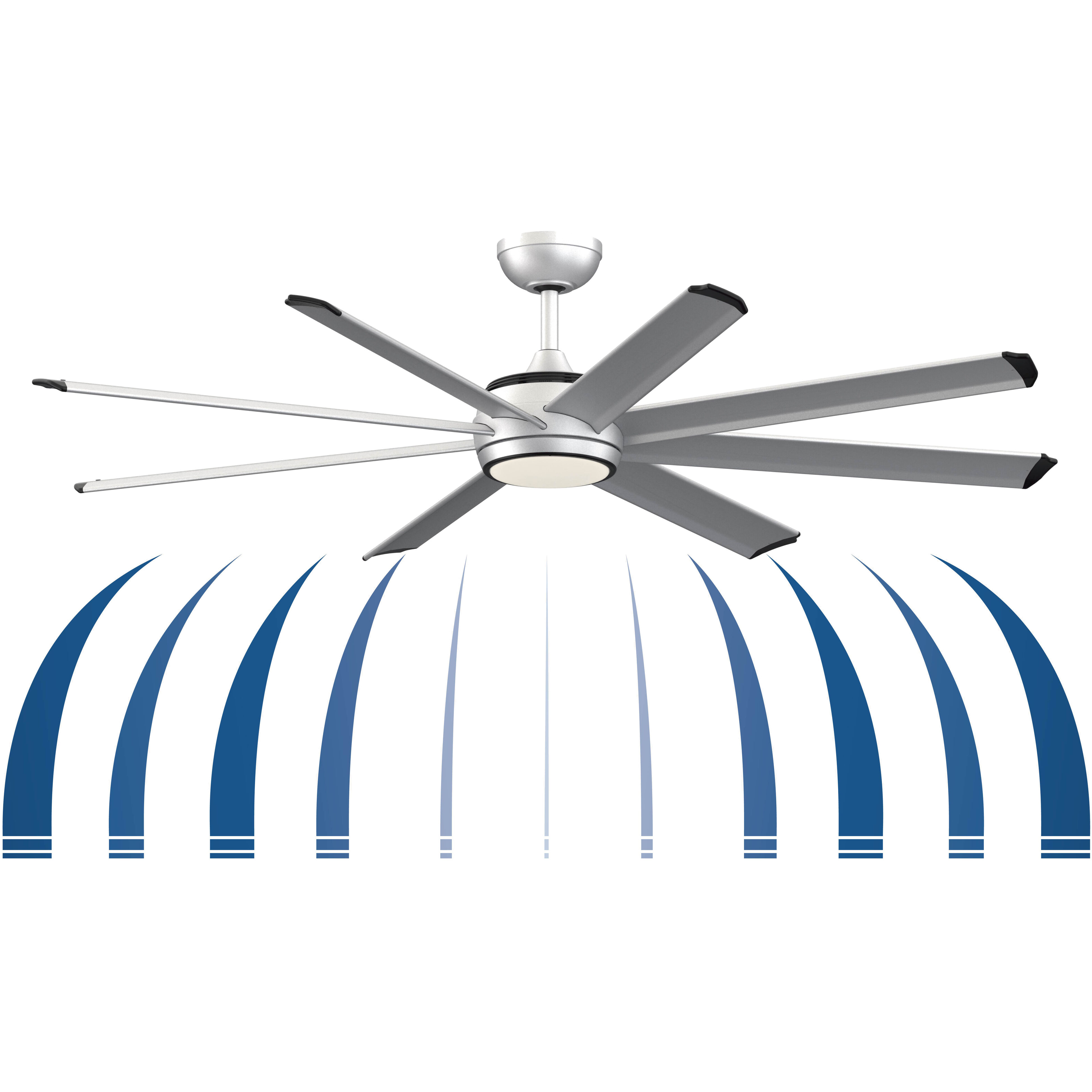 Stellar Custom 9.21 inch Silver Fan Motor Only, Blades Sold Separately