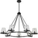 Valentine 40 inch Black Chandelier Ceiling Light