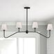Keenan 4 Light 48 inch Black Forged Linear Chandelier Ceiling Light