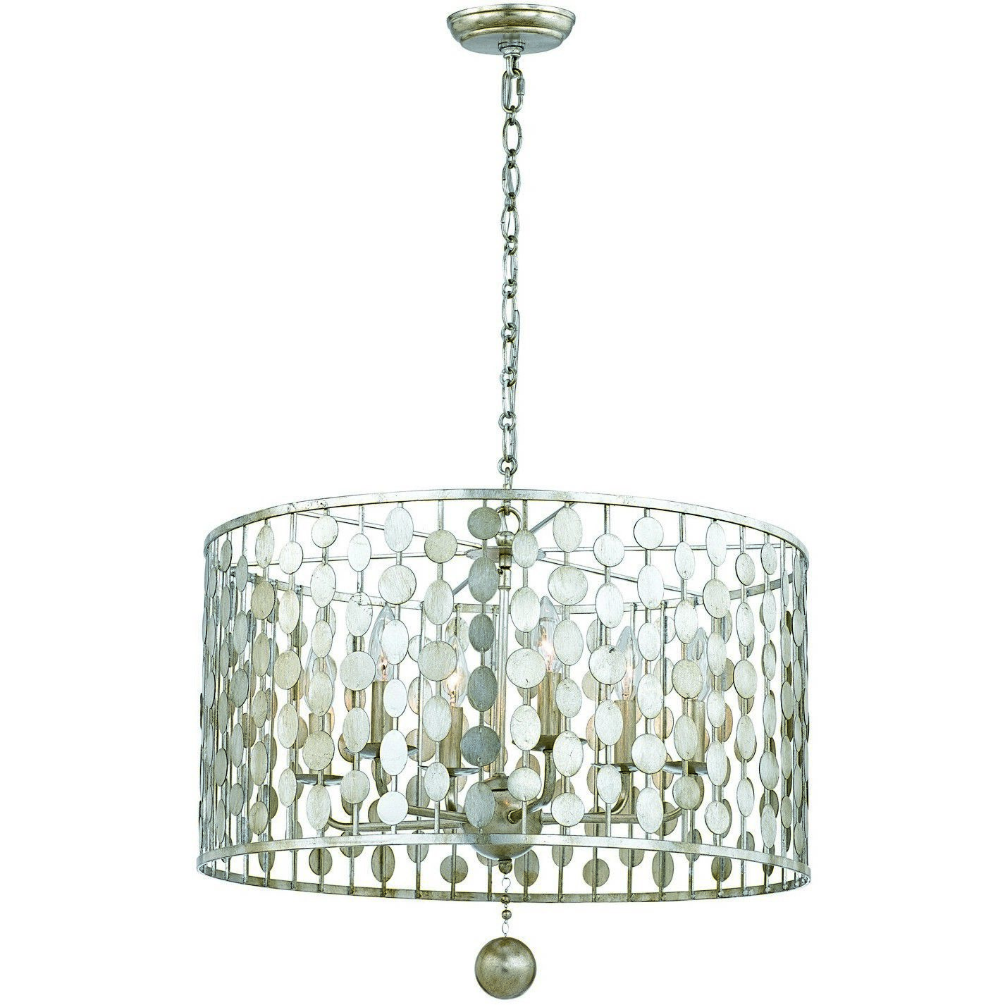 Layla 6 Light 23.75 inch Antique Silver Chandelier Ceiling Light