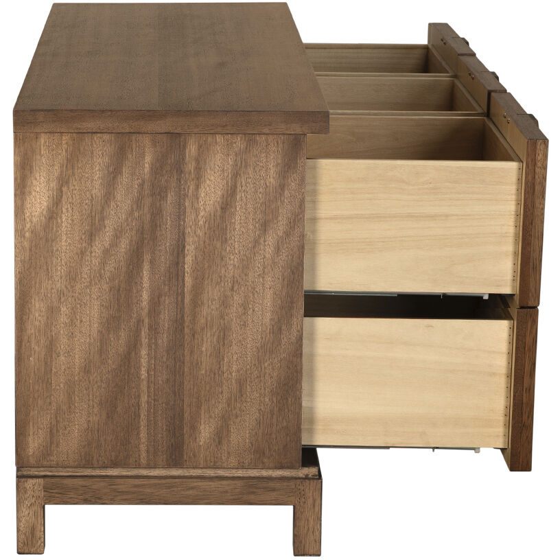 Musashi Dark Walnut Dresser, 6 Drawer
