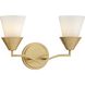 Pinellas 2 Light 15 inch Soft Gold Vanity Light Wall Light, Design Series