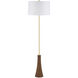 Lathe 62.5 inch 150 watt Natural and Brushed Brass Floor Lamp Portable Light