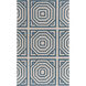 Rivington 120 X 96 inch Blue and Neutral Area Rug, Wool and Cotton