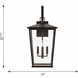 Linton 4 Light 25.63 inch Textured Black Outdoor Wall Lantern, Extra Large