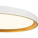 Nix 15.13 inch White and Gold Flush Mount Ceiling Light