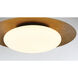 Zinola LED 18 inch Sand Coal and Halcyon Gold Flush Mount Ceiling Light