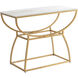 Loren 36 X 16 inch White and Gold Console Table