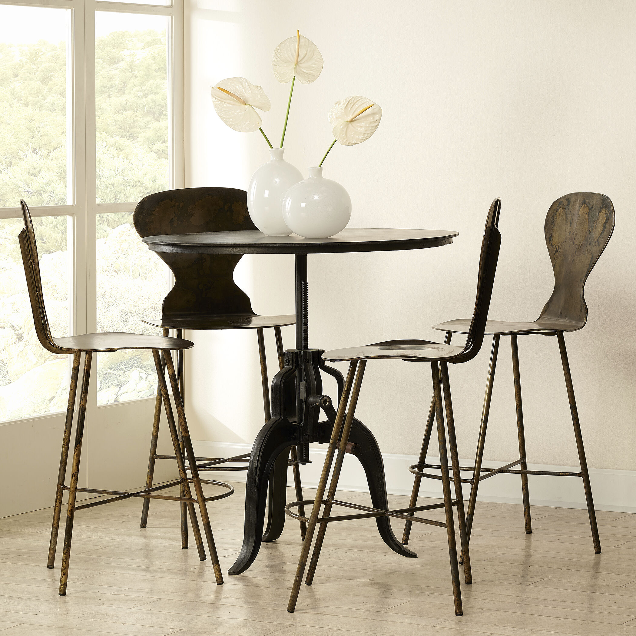 McCallan Metal Acid Washed Metal Dining Chair