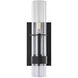 Cardiff 2 Light 9.88 inch Matte Black Wall Sconce Wall Light, Luz Studio