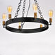 Noble 6 Light 26 inch Black/Natural Aged Brass Chandelier Ceiling Light in Medium Base