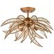 Naples 5 Light 21 inch Matte Gold Semi Flush Mount Ceiling Light