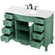 Danville 48 X 21 X 36 inch Vintage Mint Vanity Sink Set