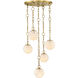Wine Flower 5 Light 24.5 inch Brushed Gold Chandelier Ceiling Light
