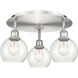 Athens 3 Light 17.75 inch Satin Nickel Flush Mount Ceiling Light in Seedy