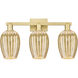 Preston 3 Light 26 inch Satin Gold Bath Vanity Light Wall Light