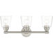 Catania 3 Light 23 inch Brushed Nickel Vanity Sconce Wall Light