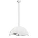 Eclos 1 Light 23.88 inch Textured White With Silver Leaf Inside Pendant Ceiling Light
