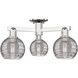 Athens Deco Swirl 3 Light 23.25 inch Polished Nickel Semi-Flush Mount Ceiling Light