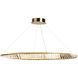 Stella LED 39.5 inch Brushed Brass Pendant Ceiling Light in Black and Brass