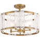Veil 4 Light 18 inch Legacy Brass Semi Flush Ceiling Light