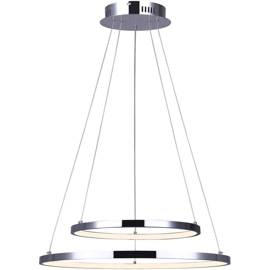 Madison LED 24 inch Chrome LED Chandelier Ceiling Light