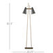 Duet 63.5 inch 9 watt Oil Rubbed Bronze and Antique Brass Floor Lamp Portable Light