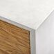 Brinson Warm White and Mindi Wood and Dark Bronze 4 Door Cabinet