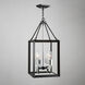 Vineyard 4 Light 12 inch Black and Chrome Up Chandelier Ceiling Light in Black/Chrome