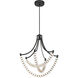 Pearl LED 29.25 inch Dark Matte Black Chandelier Ceiling Light