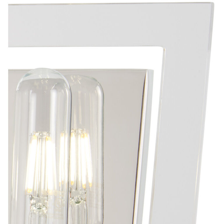 Crystal Chrome 3 Light 19 inch Polished Nickel Bath Light Wall Light