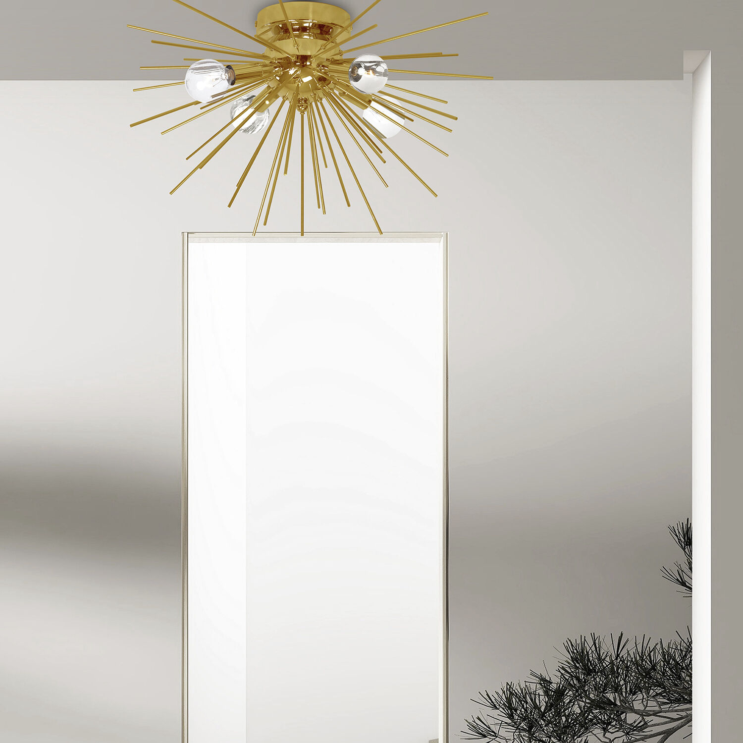 Vega LED 18 inch Gold with Vintage Bronze Flush Mount Ceiling Light in Gold and Vintage Brass