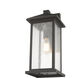 Portland 1 Light 18 inch Oil Rubbed Bronze Outdoor Wall Light in Clear Seedy Glass