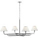 Marie Flanigan Rigby LED 54.25 inch Polished Nickel and Ebony Chandelier Ceiling Light, Grande
