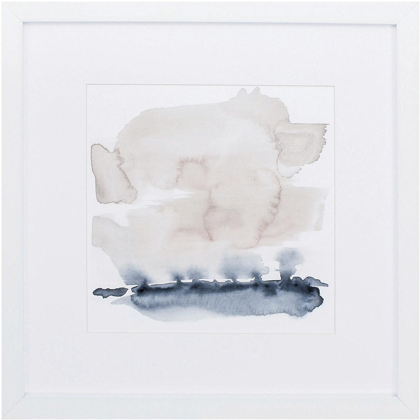 Earth Horizon Blue and Neutral and Pink Framed Art, Propac