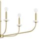 Leah 6 Light 18 inch Brushed Gold and White Chandelier Ceiling Light