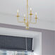 Lisbon 4 Light 20 inch Satin Brass Mini Chandelier Ceiling Light